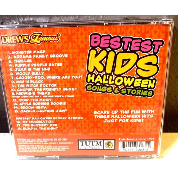 Bestest Kids Halloween Songs & Stories by The Hit Crew (CD, Turn Up the Music) - Picture 2 of 3